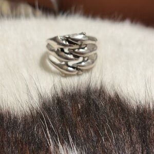 Sterling silver dolphin/shark ring